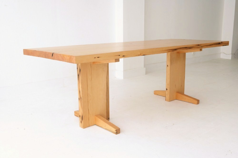 old growth pine slab table